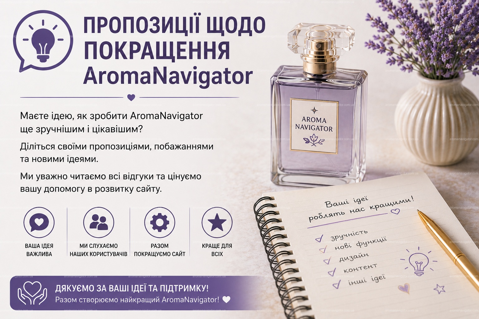 💡 Пропозиції щодо покращення AromaNavigator