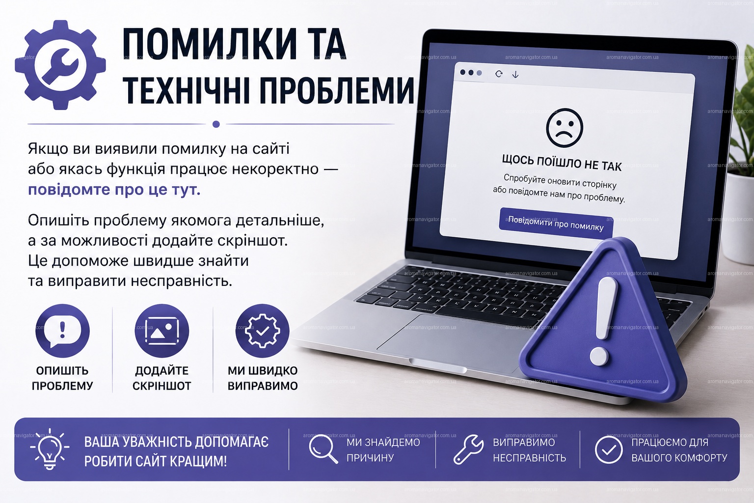 ⚙️ Помилки та технічні проблеми