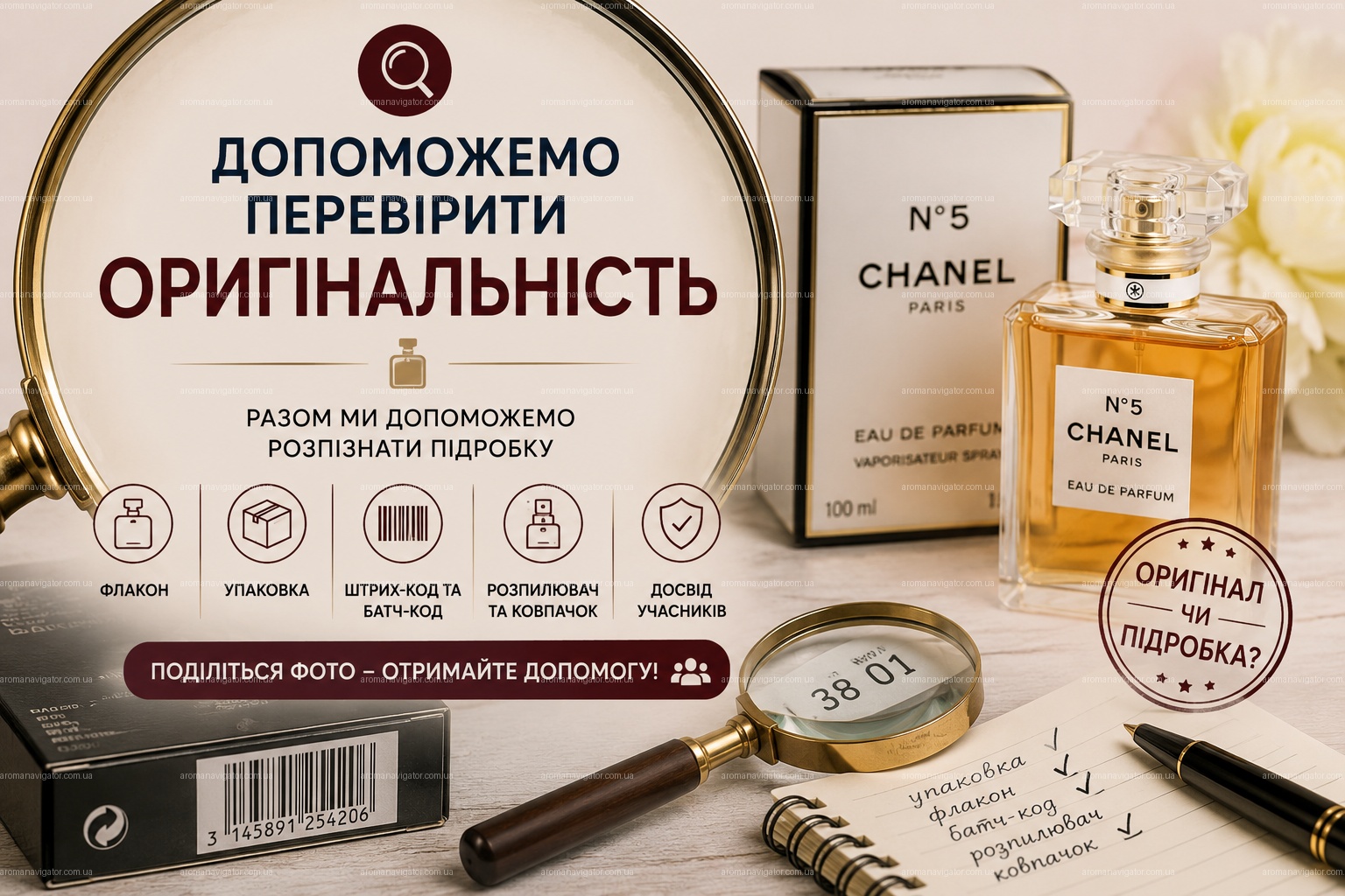 🔎 Допоможемо перевірити оригінальність
