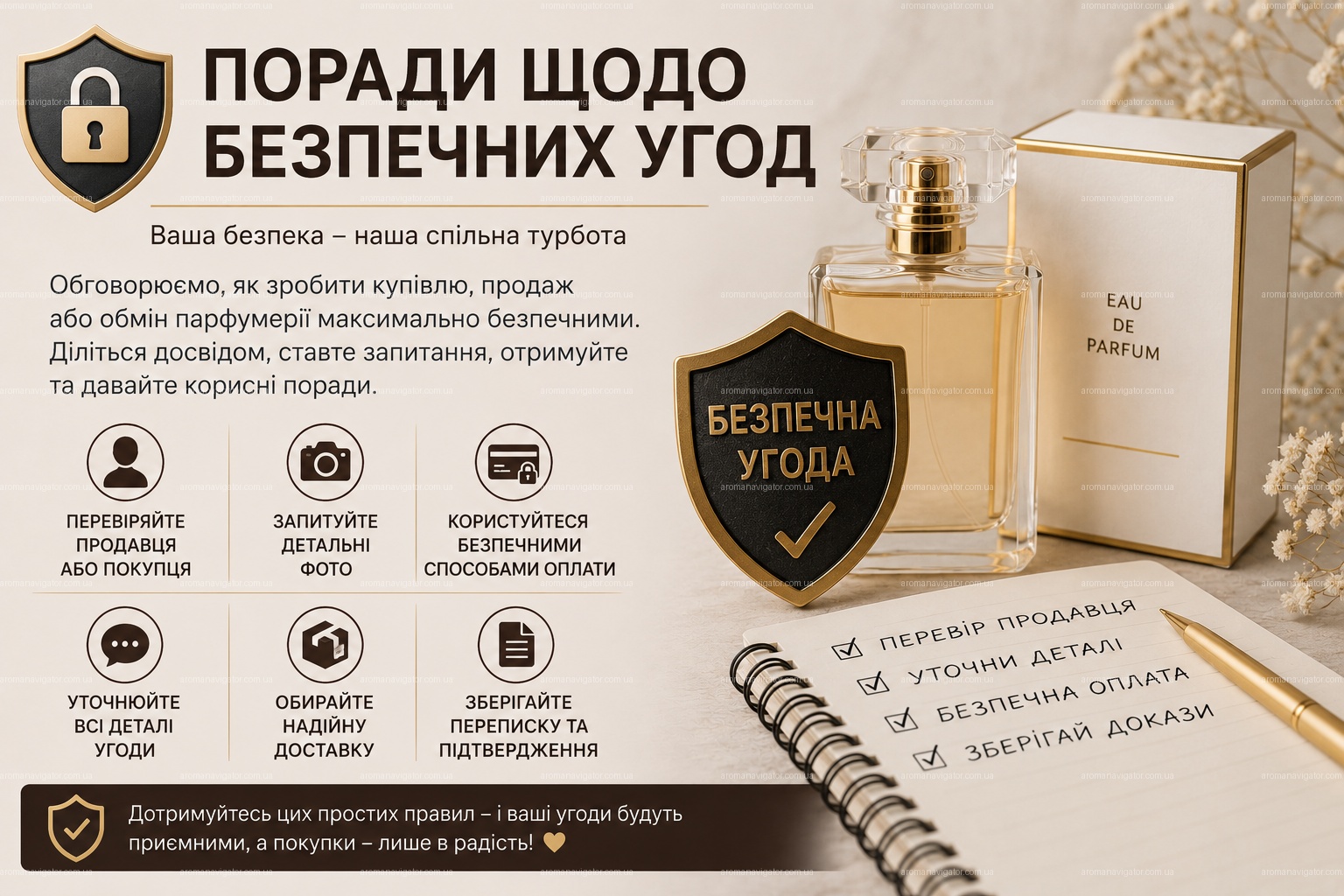 🛡️ Поради щодо безпечних угод
